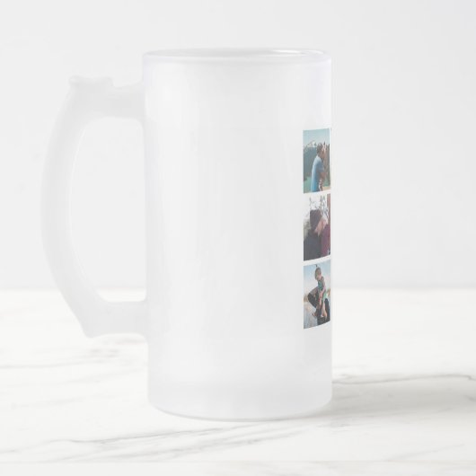 8 Foto Collage Beste pap ooit Matglas Bierpul (Links)