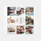 8 Foto Collage Briljant Mooi Moedig Fleece Deken (Voorkant (Horizontaal))