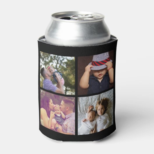 8 Foto Collage DIY Fun, speciaal gepersonaliseerd Blikjeskoeler (Blikje Voorkant)