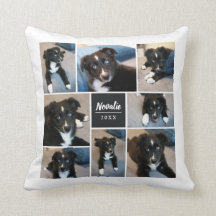 8 Foto collage | Floral Pattern | Gehakt zwart