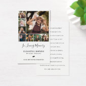 8 Foto Collage Funeral Memorial Prayer Kaarten Visitekaartje (Bureau)