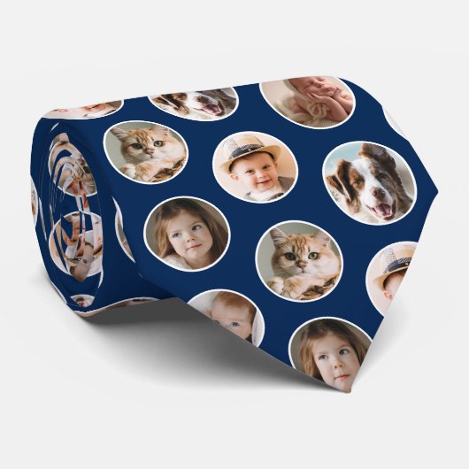 8-Foto Collage Halsdoek Stropdas (Opgerold)