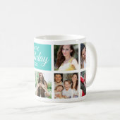 8 Foto Collage Happy Birthday Koffiemok (Voorkant rechts)