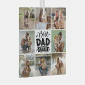 8 Foto Collage Happy Vaderdag Beste vader ooit Glas Ornament (Voorkant Rechts)