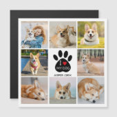 8 Foto Collage Hart Ik Hou Van Mijn Hond Magnetisc (Voorkant / Achterkant)