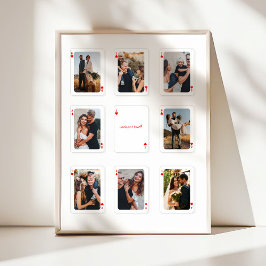 8 Foto Collage Hoe Gelukkig Zijn Wij Speelkaarten Poster