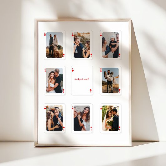 8 Foto Collage Hoe Gelukkig Zijn Wij Speelkaarten Poster