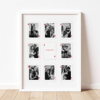 8 Foto Collage Hoe Gelukkig Zijn Wij Speelkaarten Poster