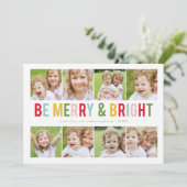 8 Foto Collage Holiday-fotokaart Feestdagenkaart (Staand voorkant)