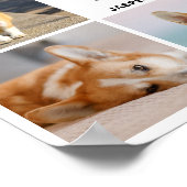 8 foto collage huisdier herinnering poster (Hoek)