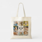 8 Foto Collage Huisdierherdenking Herinnering Tote Bag (Achterkant)