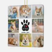 8 Foto collage I Love My Dog Heart Paw Print Keramisch Ornament (Links)