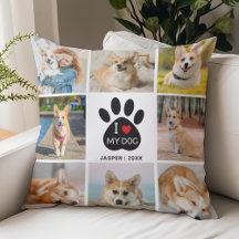 8 Foto-collage Ik hou van mijn honden-afdrukken