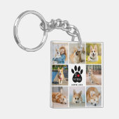 8 Foto-collage Ik hou van mijn honden-afdrukken Sleutelhanger (Voorkant Links)