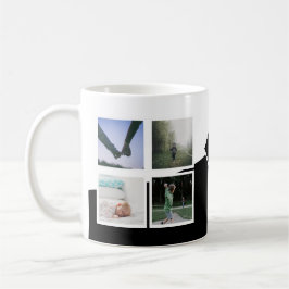 8 Foto Collage Instagram Monogrammed Black Koffiemok