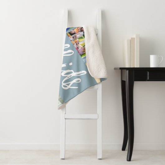 8 Foto Collage Kleinkinderen Sherpa Deken (In situ)