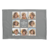 8 Foto collage met grijs midden tekstgebied Kussensloop (Voorkant)