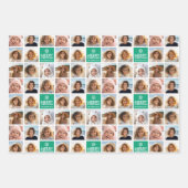 8 Foto-collage met prettig kerstfeest - 3 kleuren Inpakpapier Vel (Voorkant)