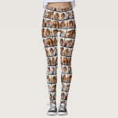 8 Foto Collage - Modern Minimaal Raster met Tekst Leggings (Voorkant)
