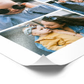 8 Foto Collage Modern Stylish Family | Blauw Foto Afdruk (Hoek)