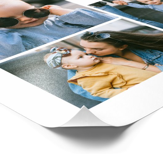 8 Foto Collage Modern Stylish Family | wit Foto Afdruk (Hoek)