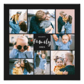 8 Foto Collage Modern Stylish Family | Zwart Foto Afdruk (Voorkant)