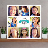 8 Foto Collage Modern World's grootste Blauwgroen  Poster