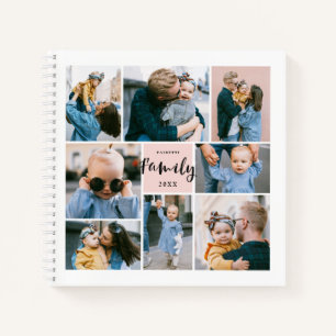 8 Foto Collage Moderne Familie gepersonaliseerd  B Notitieboek