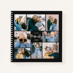 8 Foto Collage Moderne Familie gepersonaliseerd  Z Notitieboek