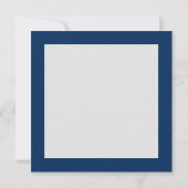 8 Foto Collage Navy Monogram - Dankkaart (Achterkant)