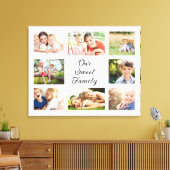 8 Foto Collage Onze Sweet Familie Canvas Afdruk (Insitu (Woonkamer))
