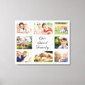 8 Foto Collage Onze Sweet Familie Canvas Afdruk (Voorkant)
