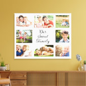 8 Foto Collage Onze Sweet Familie Canvas Afdruk (Insitu (Woonkamer))
