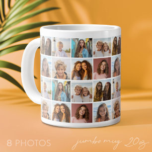 8 Foto Collage Patroon - Patroongrid - Wit Grote Koffiekop
