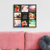 8 Foto Collage Persoonlijke Cool Super Moeder Canvas Afdruk (Insitu (Woonkamer))