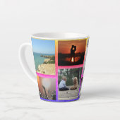 8 Foto Collage Persoonlijke Small Latte Mok (Linkerhoek)