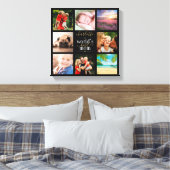 8 foto collage persoonlijke wereld beste moeder canvas afdruk (Insitu (Slaapkamer))