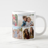 8 Foto Collage Raster - Aangepaste Tekst Grote Koffiekop (Rechts)