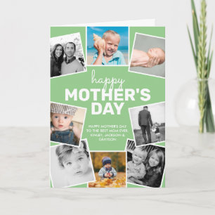 8 Foto Collage Salie Gelukkige Moederdag Kaart