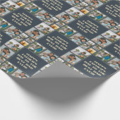 8 Foto Collage Sentiment Vaderdag Verjaardag Cadeaupapier (Hoek)