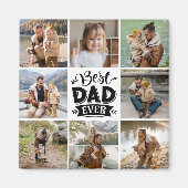 8 Foto Collage Vaderdag Beste pap ooit Magneet (Voorkant)