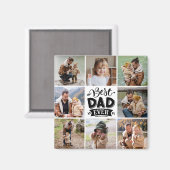 8 Foto Collage Vaderdag Beste pap ooit Magneet (Voorkant / Achterkant)