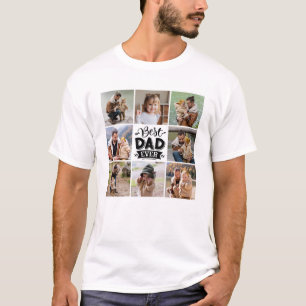 8 Foto Collage Vaderdag Beste pap ooit Mannen T-shirt