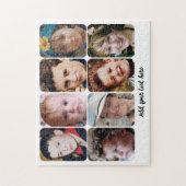 8 foto collage voeg tekst toe legpuzzel (Verticaal)