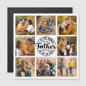 8 Foto Collage Wereld's Beste Vader Magnetische Ka (Voorkant / Achterkant)