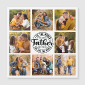 8 Foto Collage Wereld's Beste Vader Magnetische Ka (Voorkant)