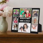 8 Foto Collage World's Beste tante en oom Fotoplaat<br><div class="desc">8 fotocollage plaque voor de beste tante en oom ter wereld. Een gepersonaliseerd cadeau voor de speciale mensen in je leven.</div>