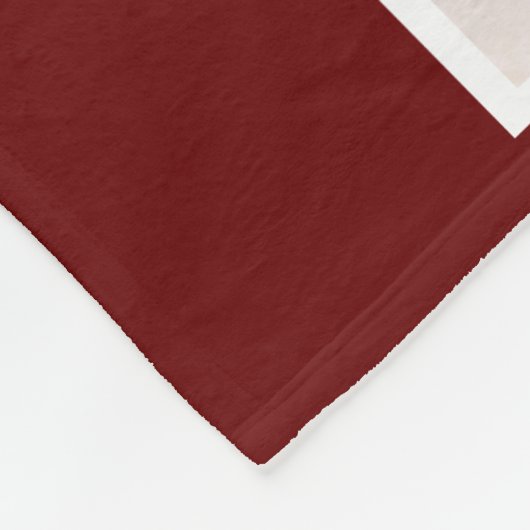 8 Foto gepersonaliseerde aangepaste tekst (Bourgog Fleece Deken (Hoek)