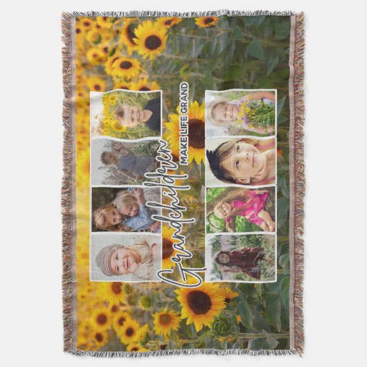 8 Foto "Grootouders maken het leven groot" Deken (Voorkant Verticaal)