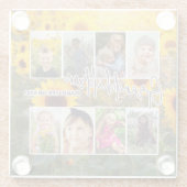 8 Foto "Grootouders maken het leven groot" Glazen Onderzetter (Achterkant)